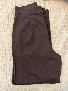 Uniqlo Wide Leg Chocolate Brown Trousers